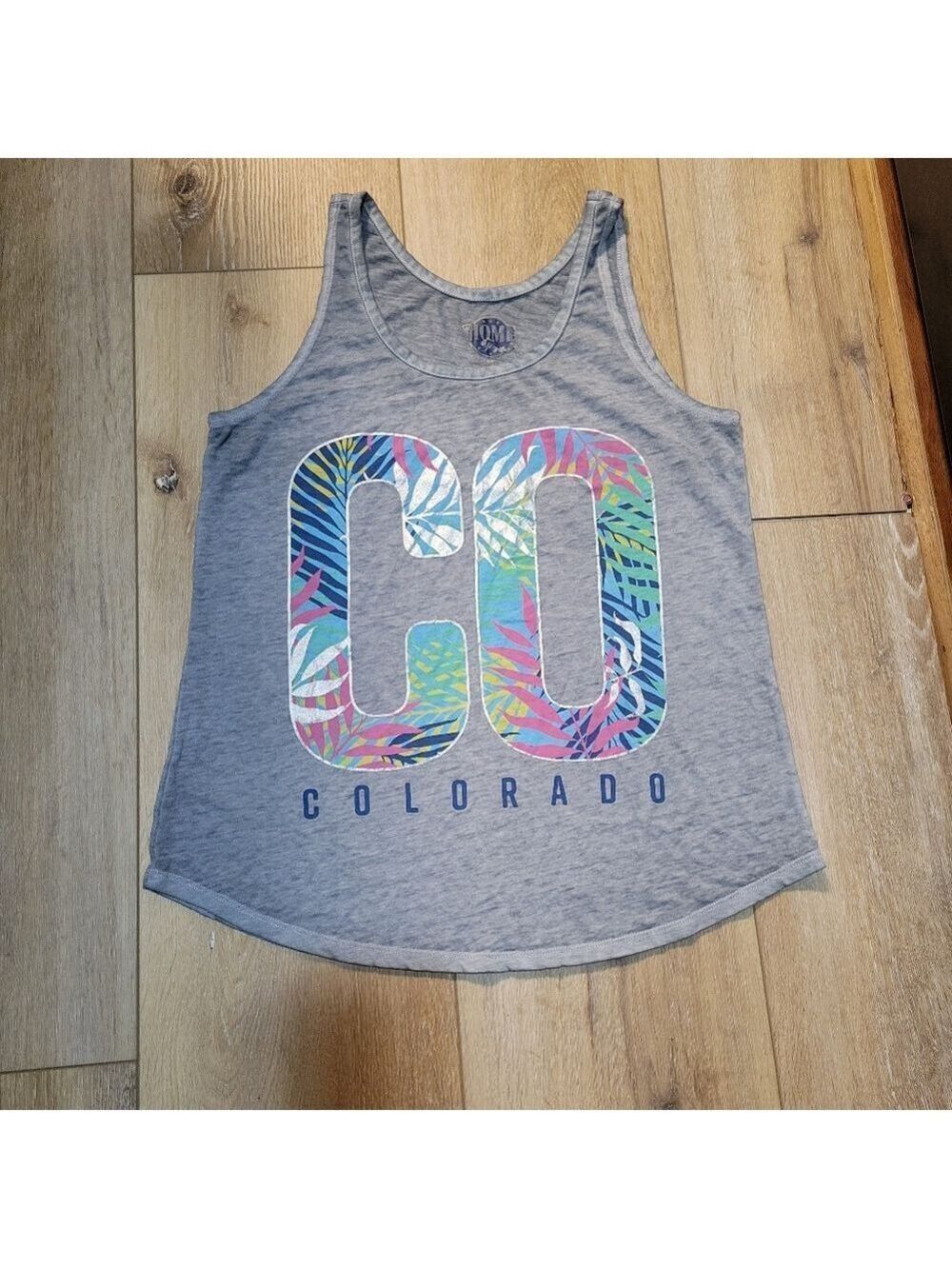 Home Free Gray Colorado Graphic Tank Top Size M